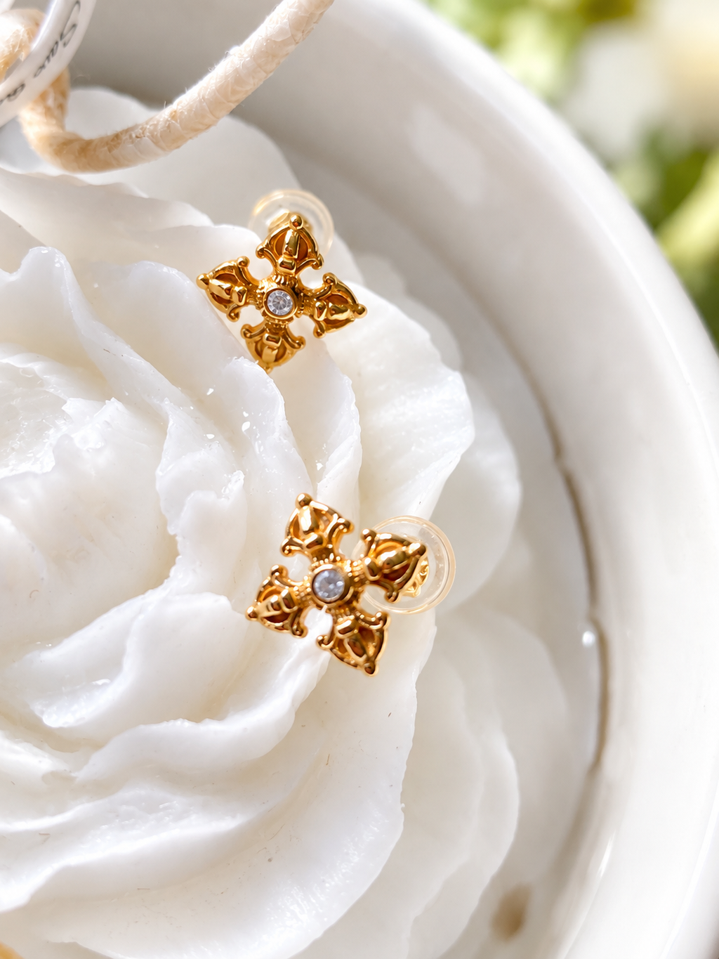 Vintage Cross Stud Earrings