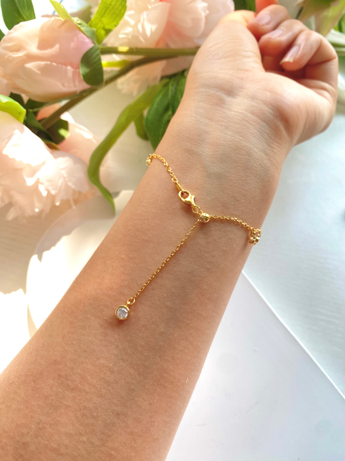 Lucky Clover Adjustable Charm Bracelet