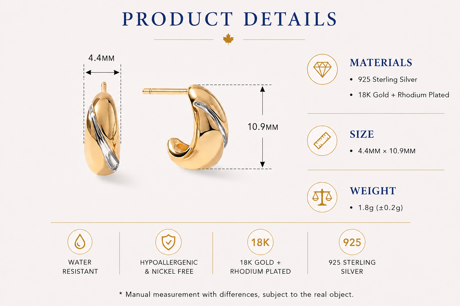 Aurora Twist Stud Earrings