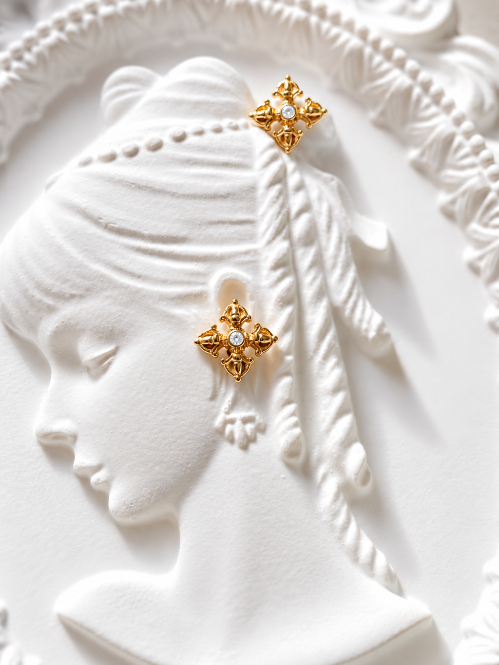 Vintage Cross Stud Earrings