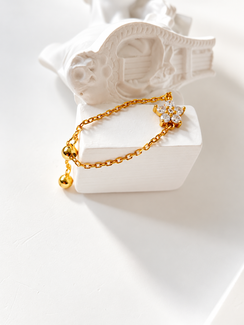 Petite Blossom Adjustable Chain Ring