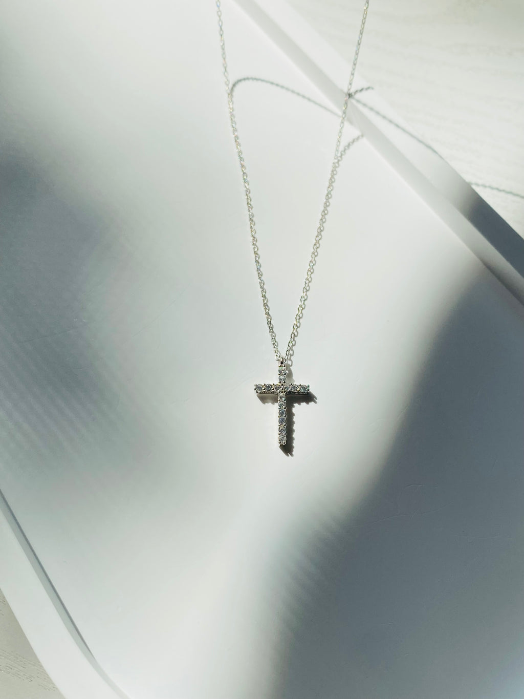 Celeste Pavé Cross Necklace