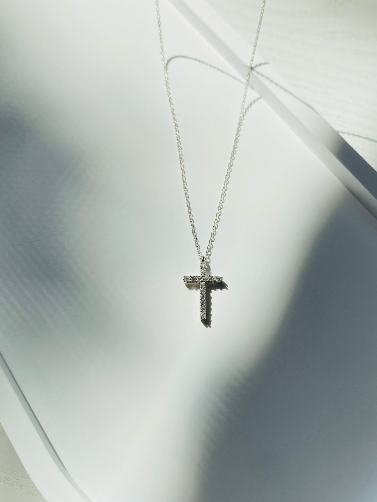 Celeste Pavé Cross Necklace