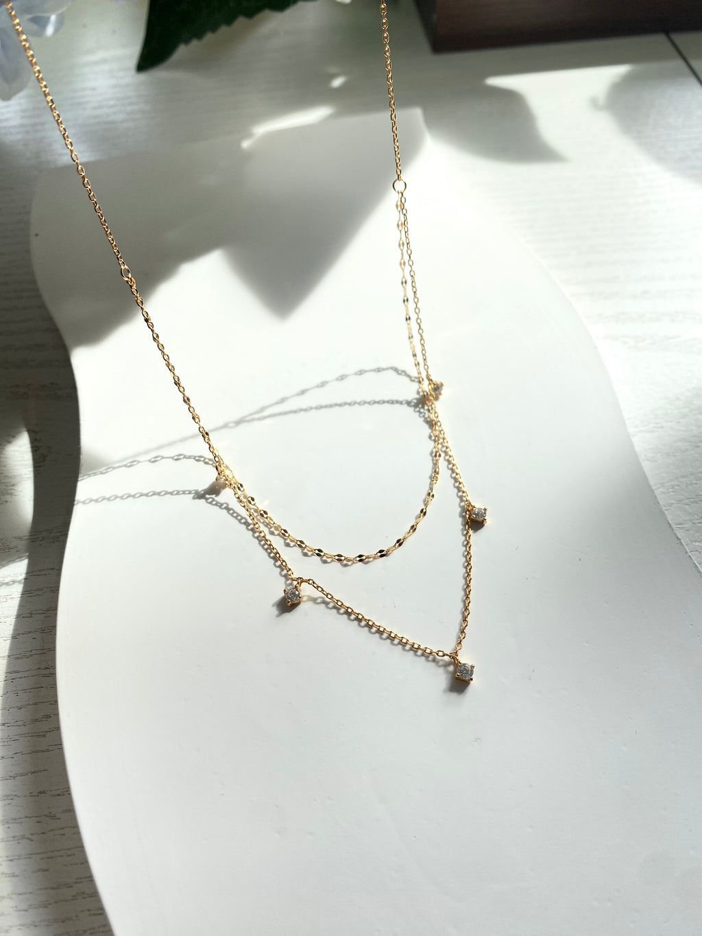 Elara Double-Layer CZ Necklace
