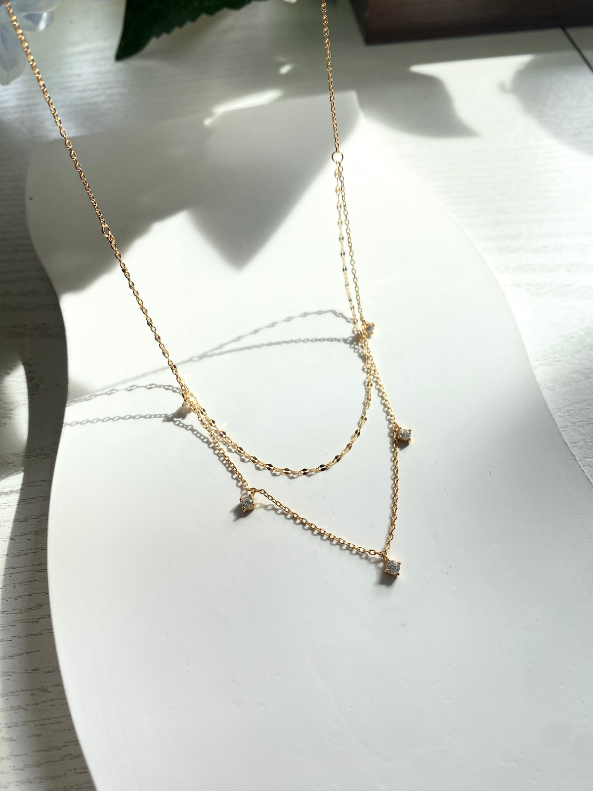 Elara Double-Layer CZ Necklace