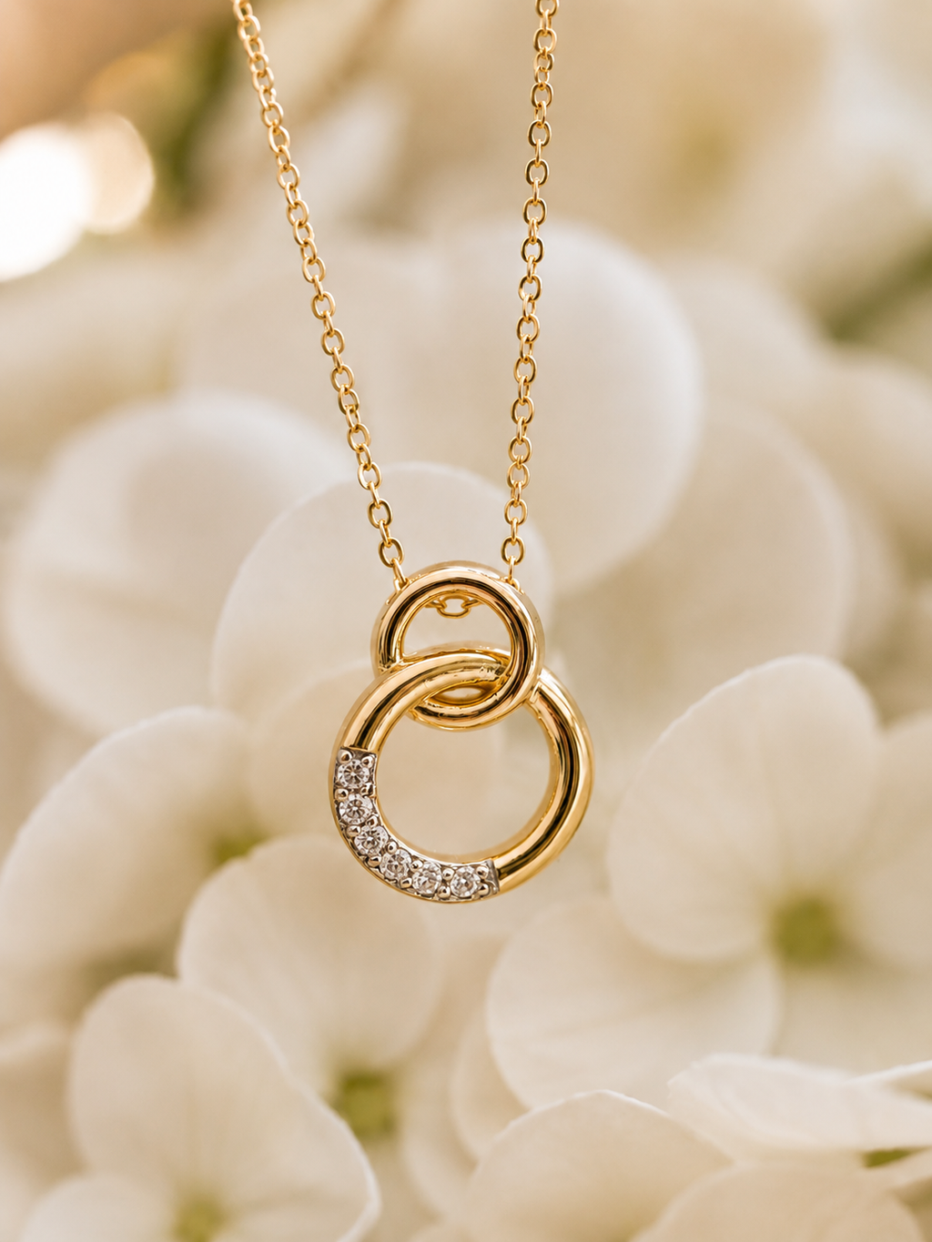 Interlocking Circle Pendant Necklace