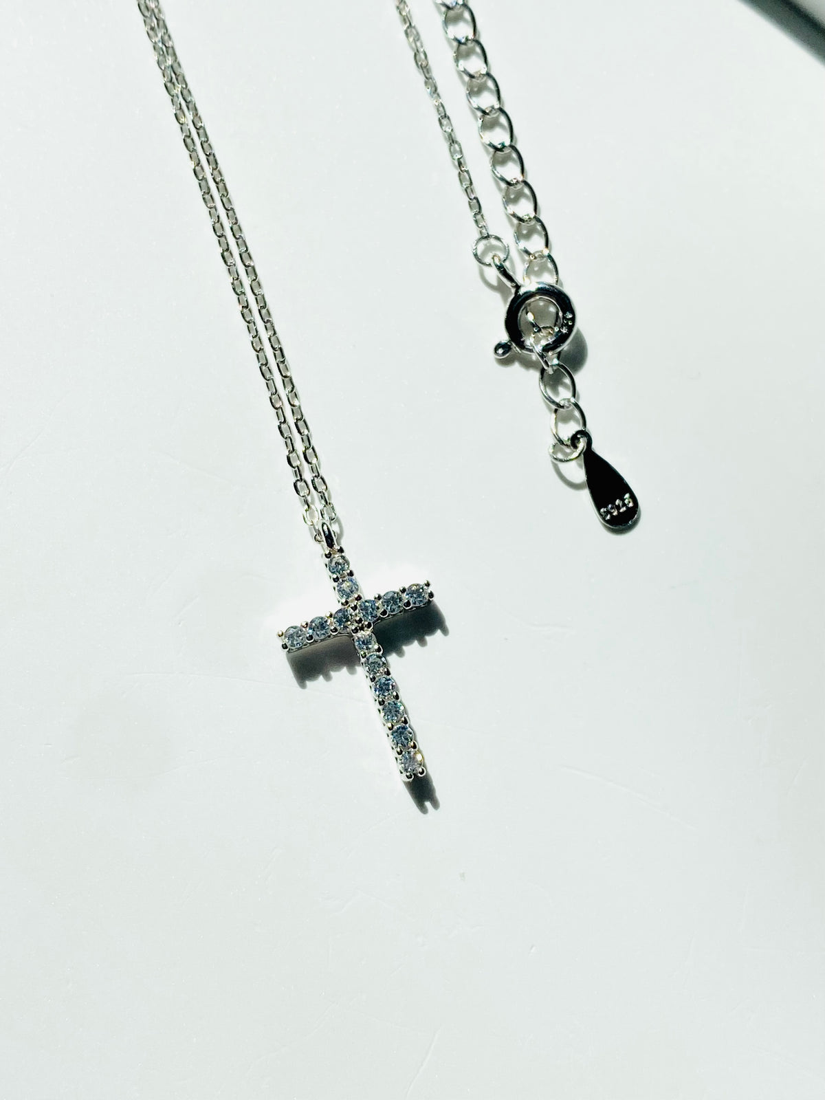 Celeste Pavé Cross Necklace
