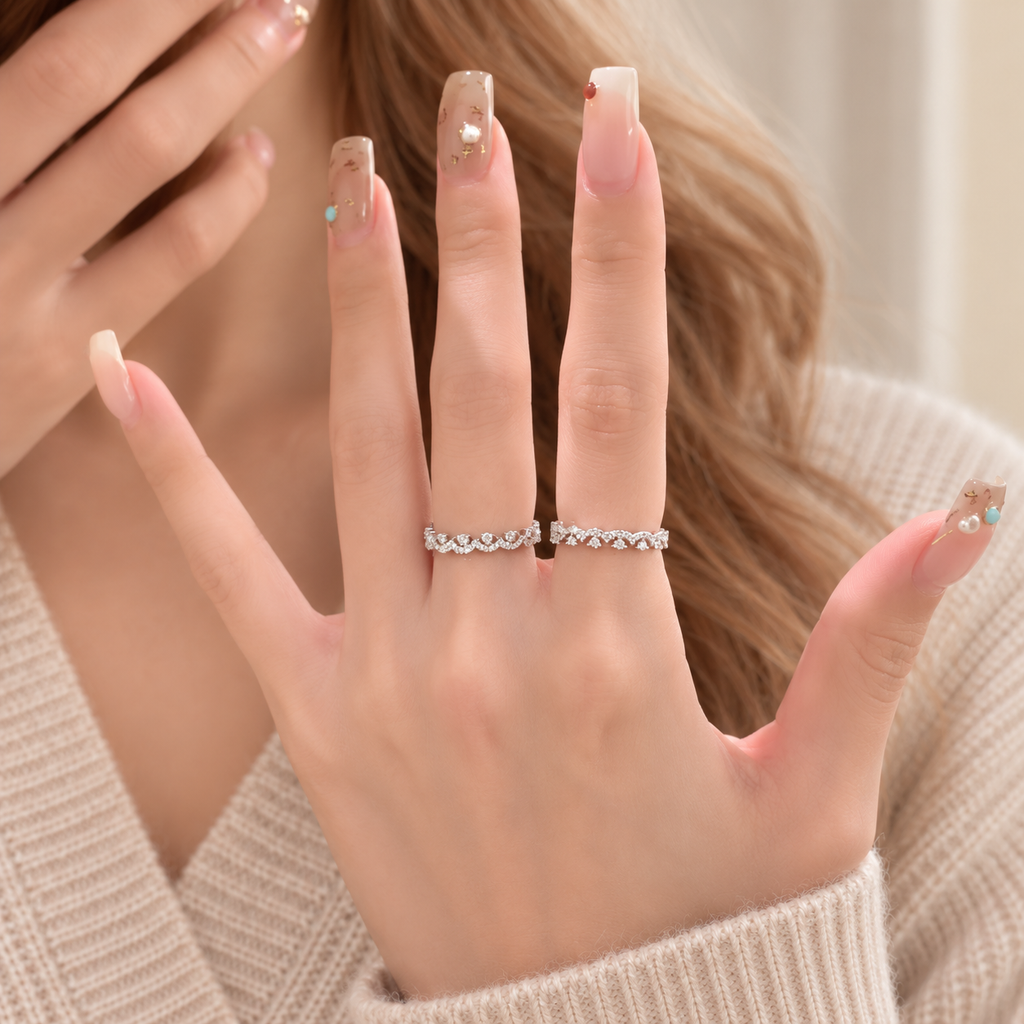 Celine Crown Lace Stackable Ring