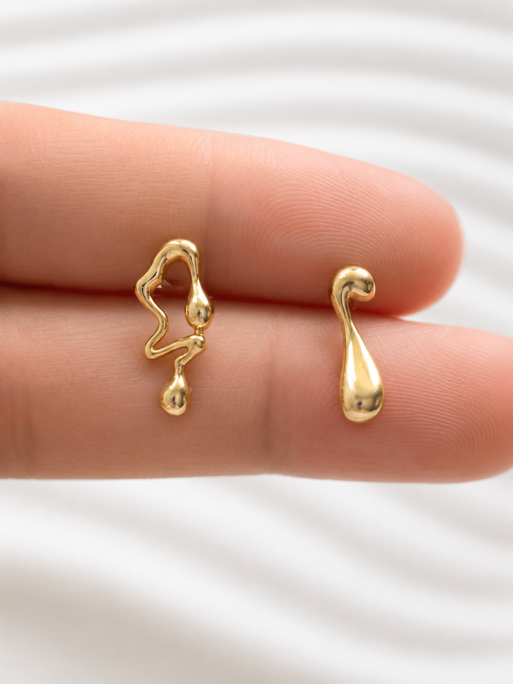 Muse Duo Asymmetrical Stud Earrings