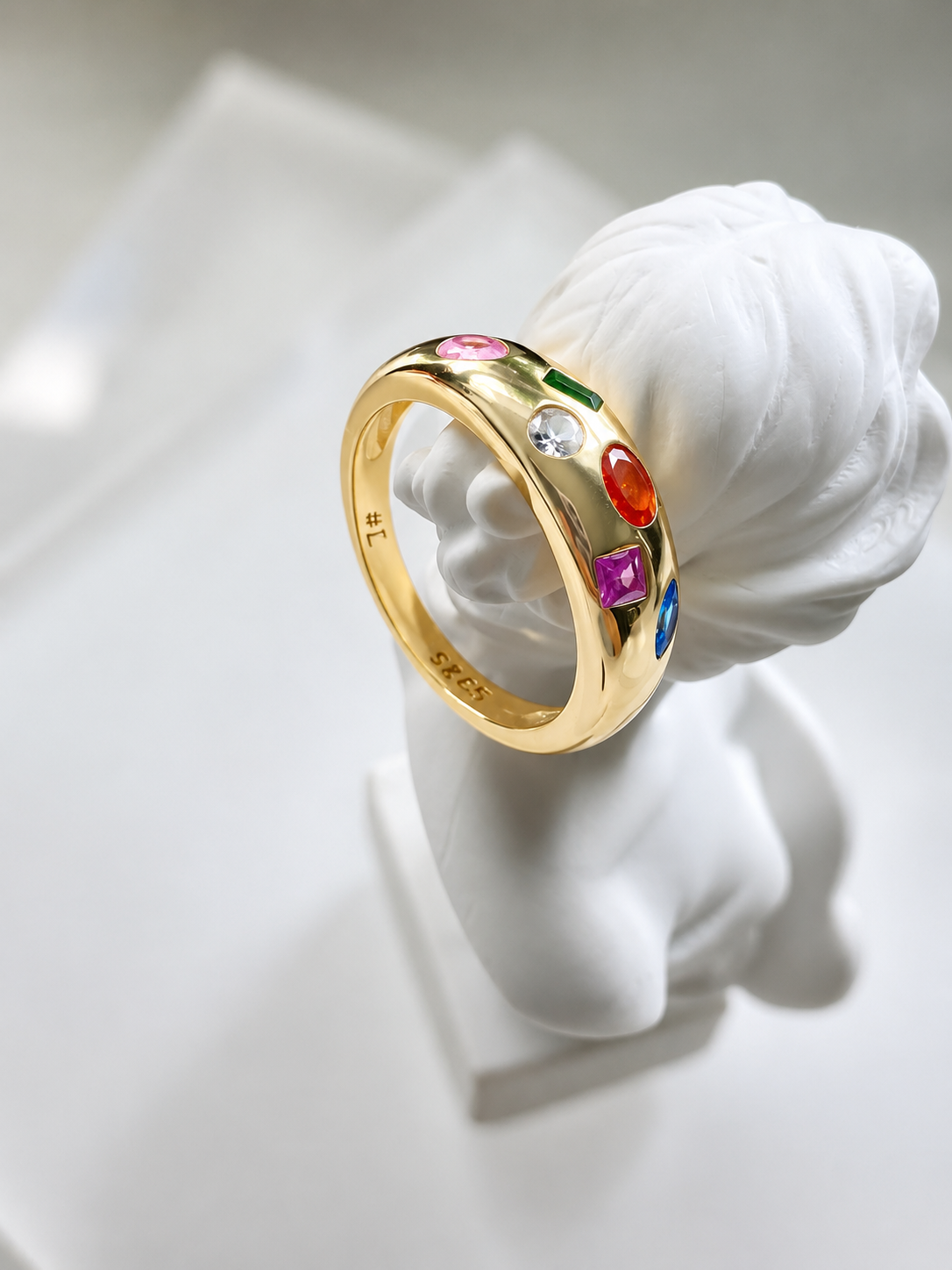 Aurora Gemstone Band Ring