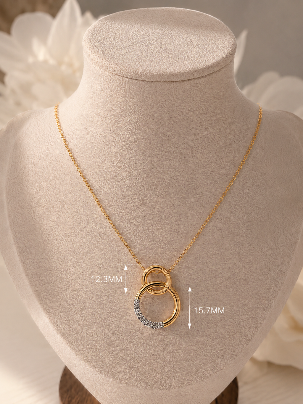 Interlocking Circle Pendant Necklace