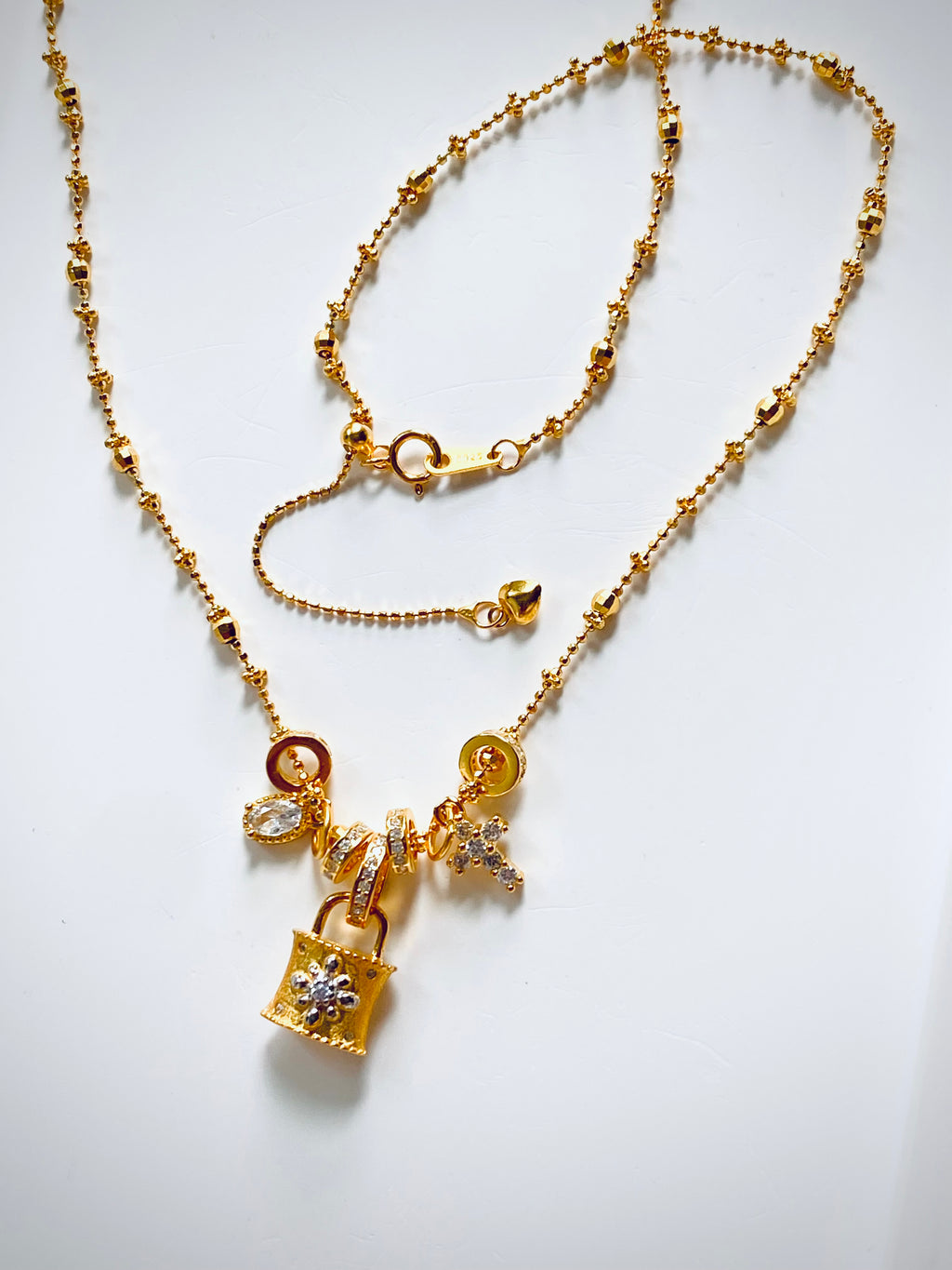Serena Seven Charm Necklace