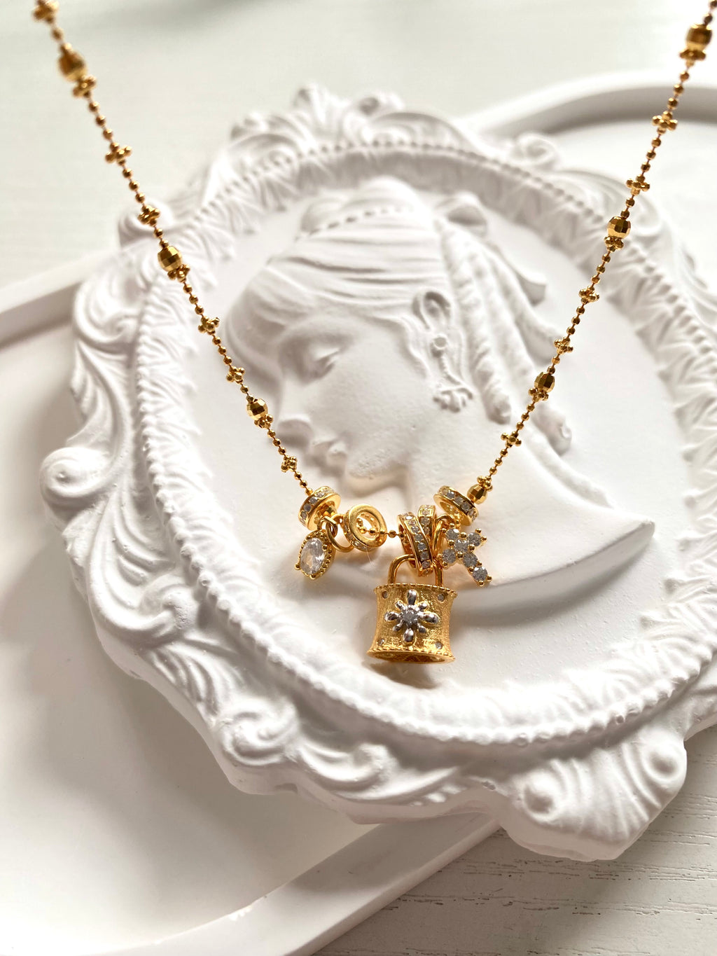Serena Seven Charm Necklace