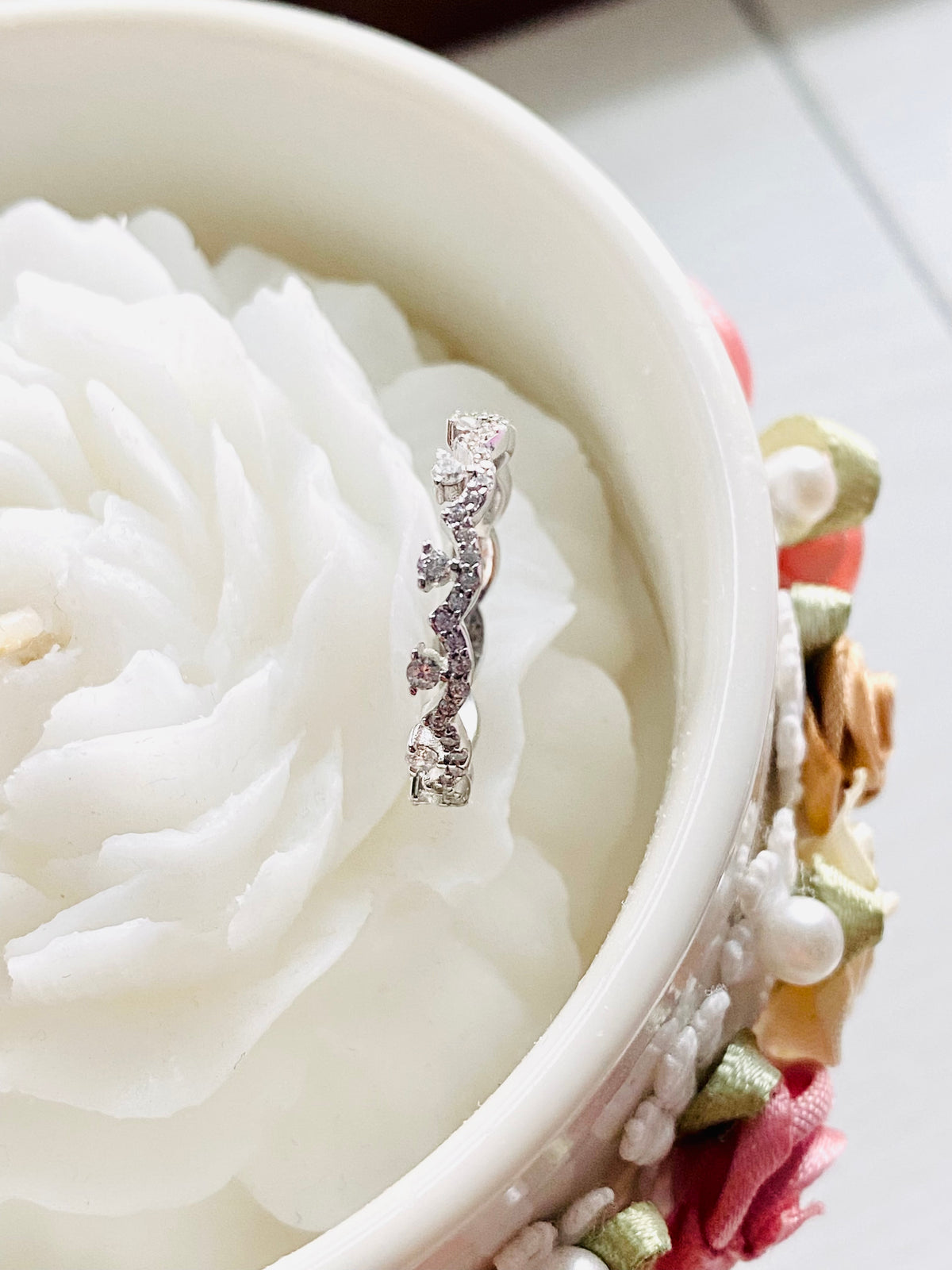 Celine Crown Lace Stackable Ring