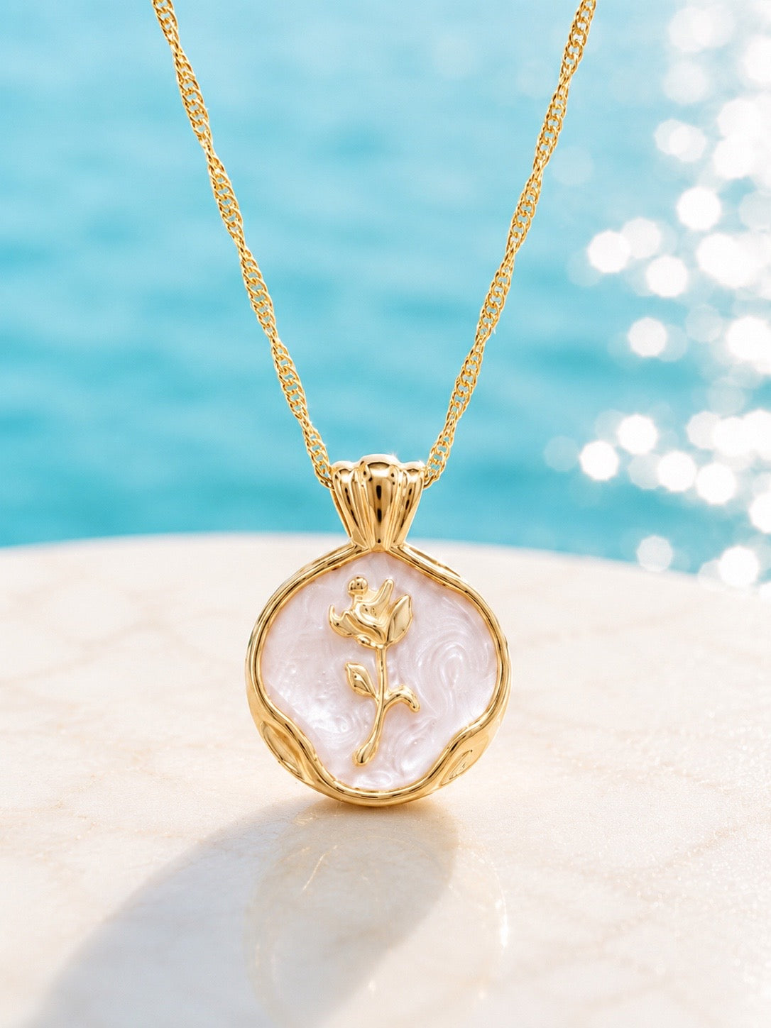 Blush Bloom Pendant Necklace