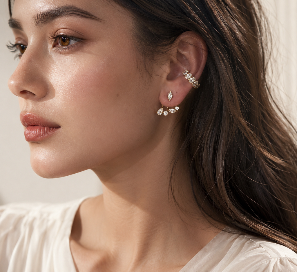 Celeste Marquise Ear Jacket Earrings