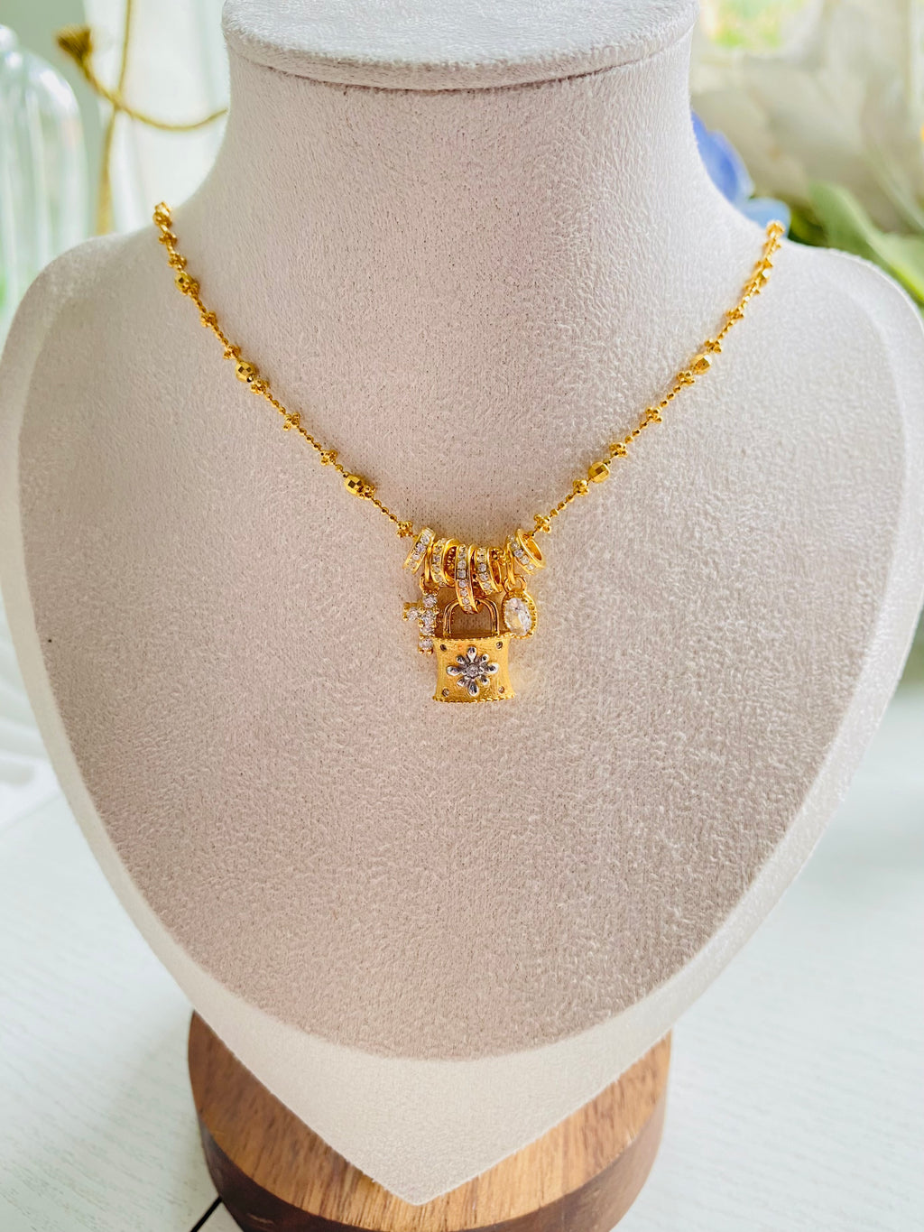 Serena Seven Charm Necklace