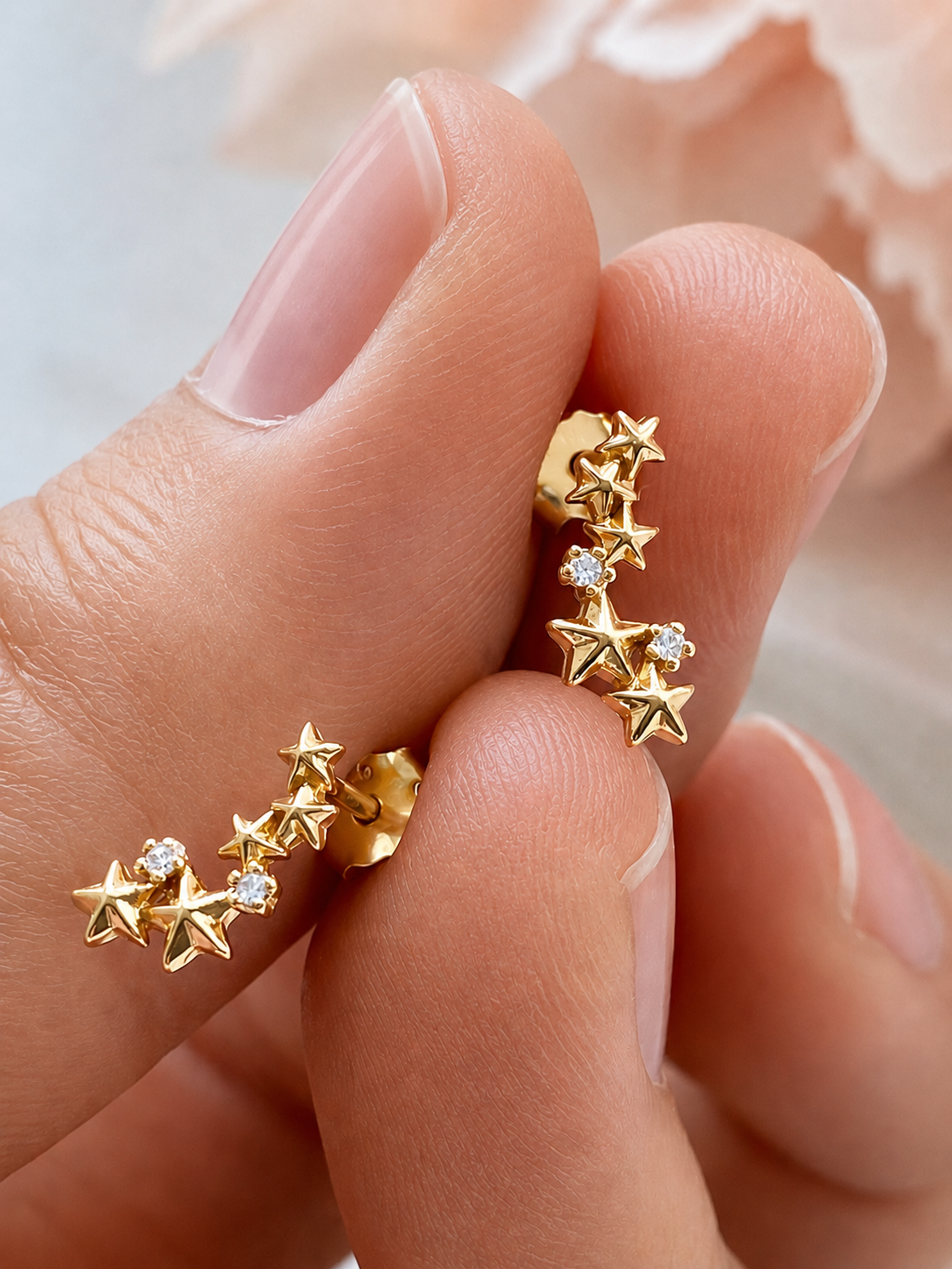 Celestial Arc Stud Earrings