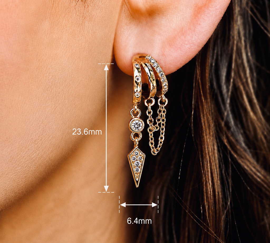Golden Chain Drop Earrings