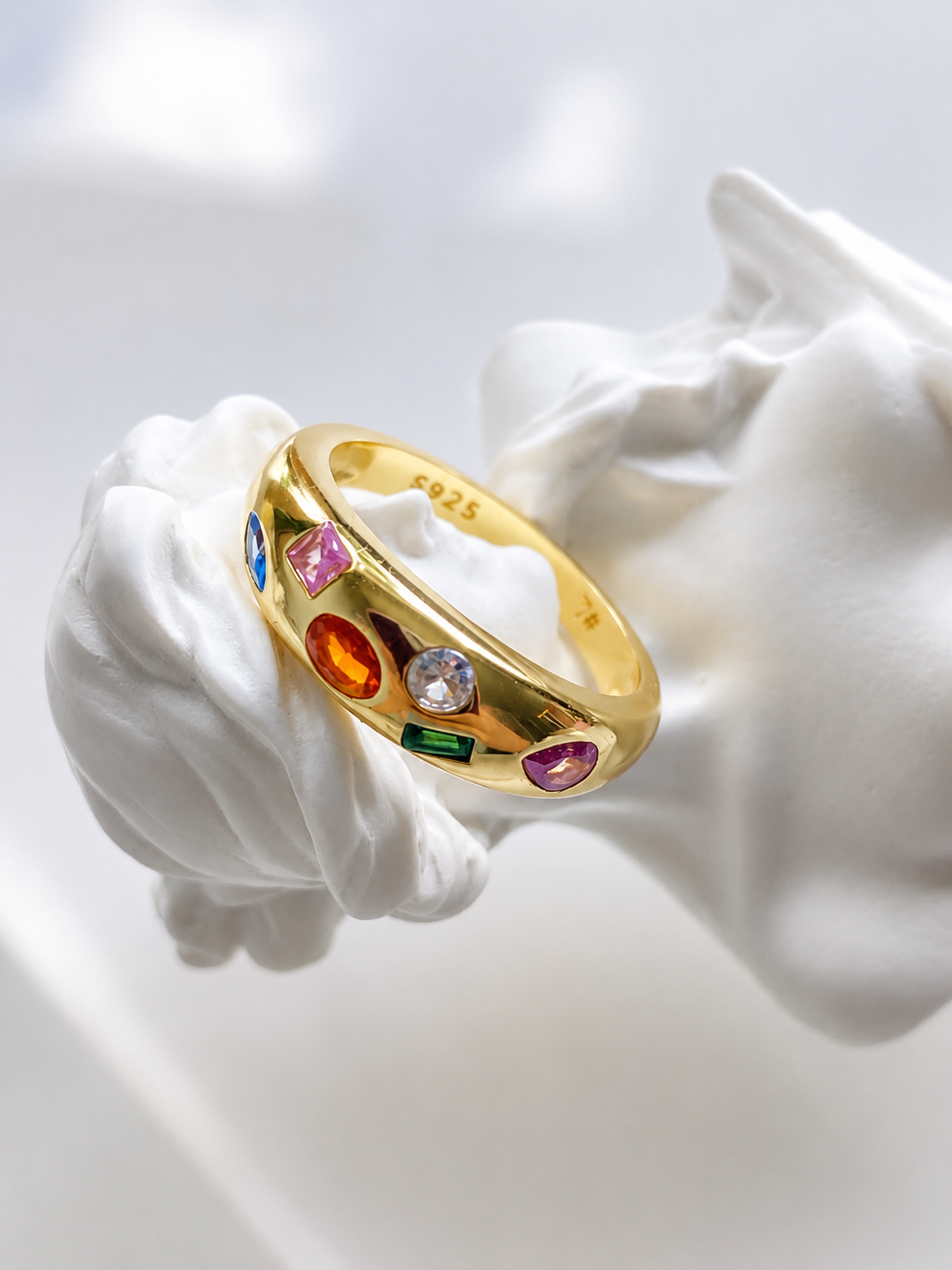 Aurora Gemstone Band Ring