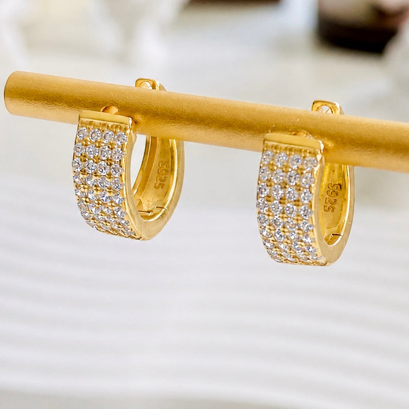 Harbor Pavé Huggie Earrings