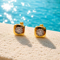 Pavé Crystal Cushion Stud Earrings