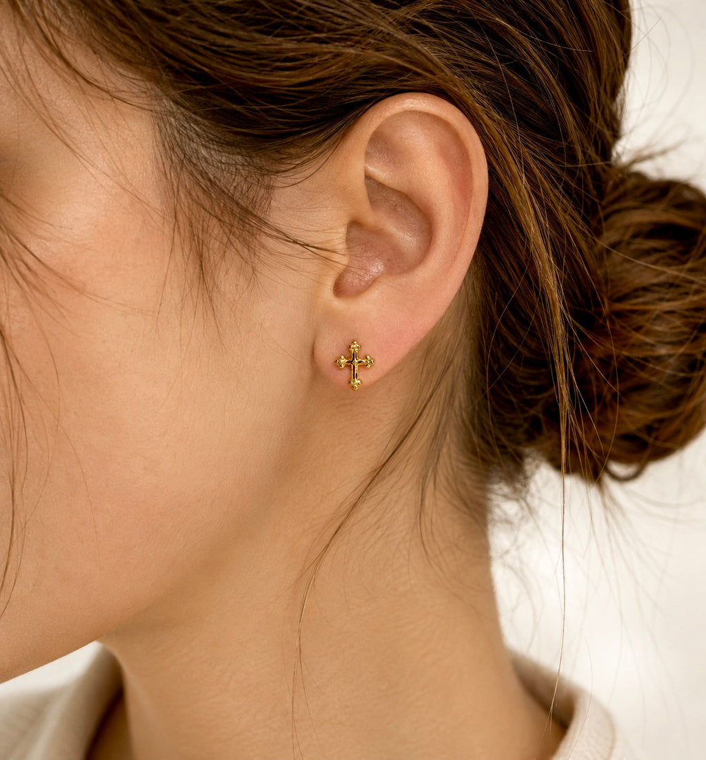 Cross Stud Earrings