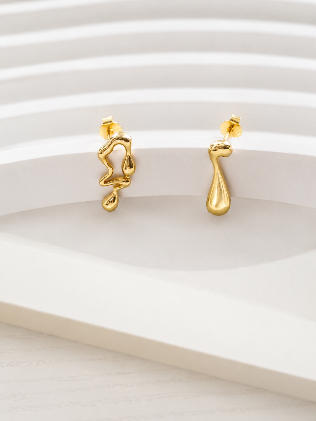 Muse Duo Asymmetrical Stud Earrings