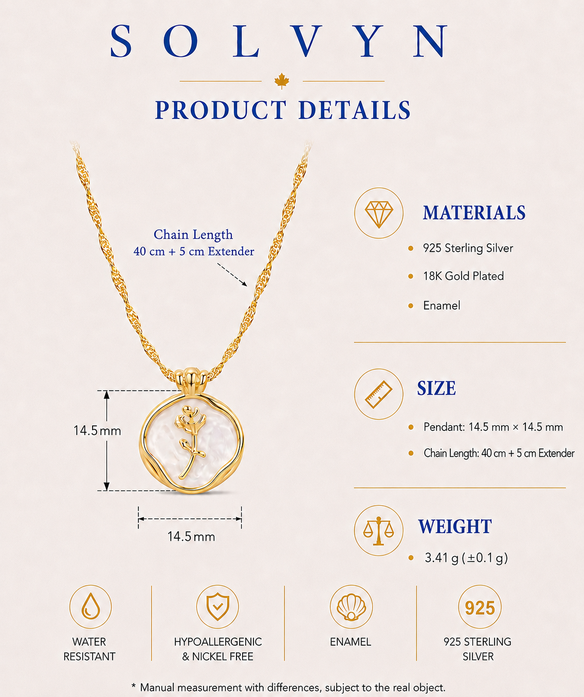Blush Bloom Pendant Necklace