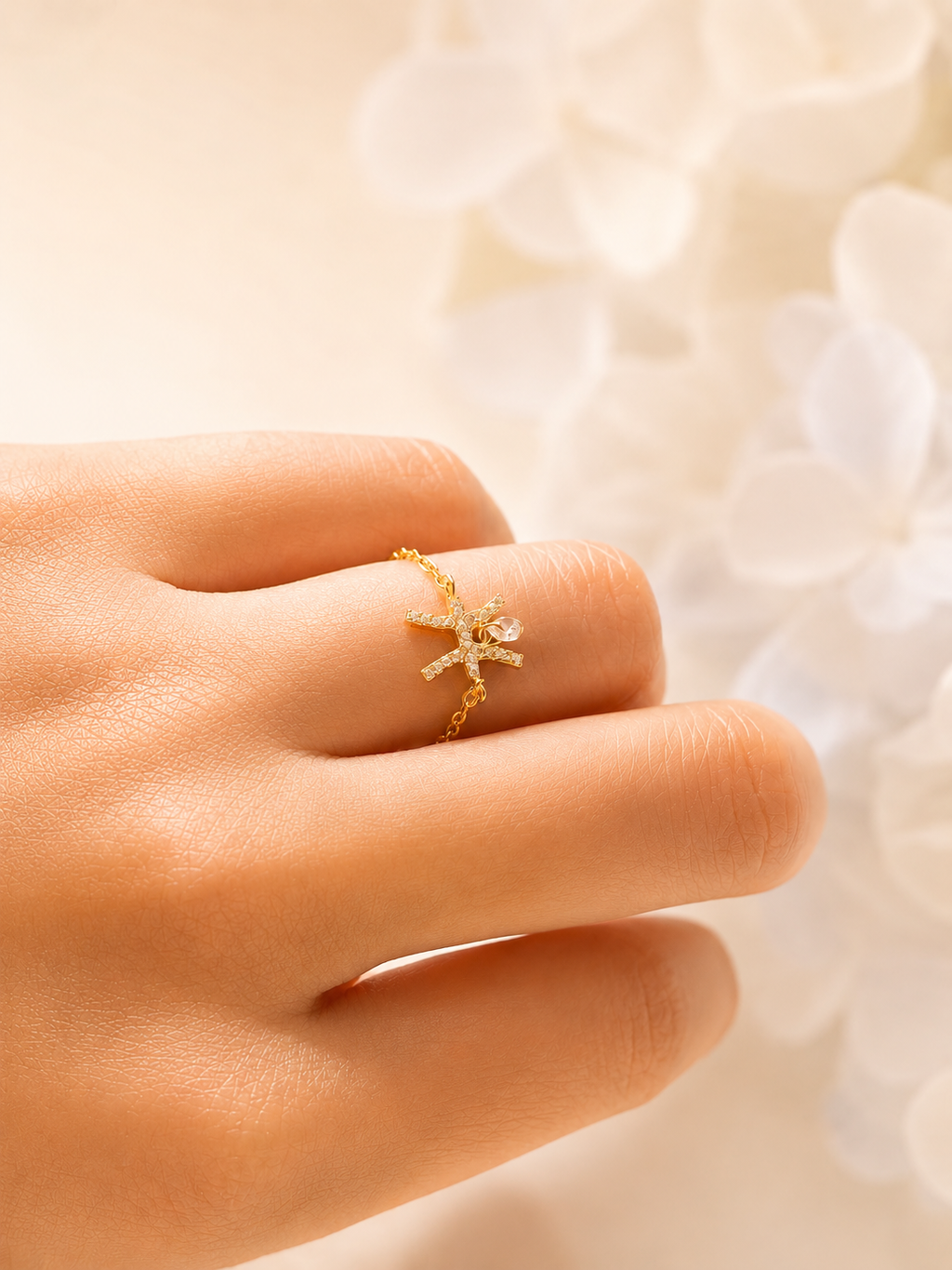 Celestial Zodiac Charm Slider Ring