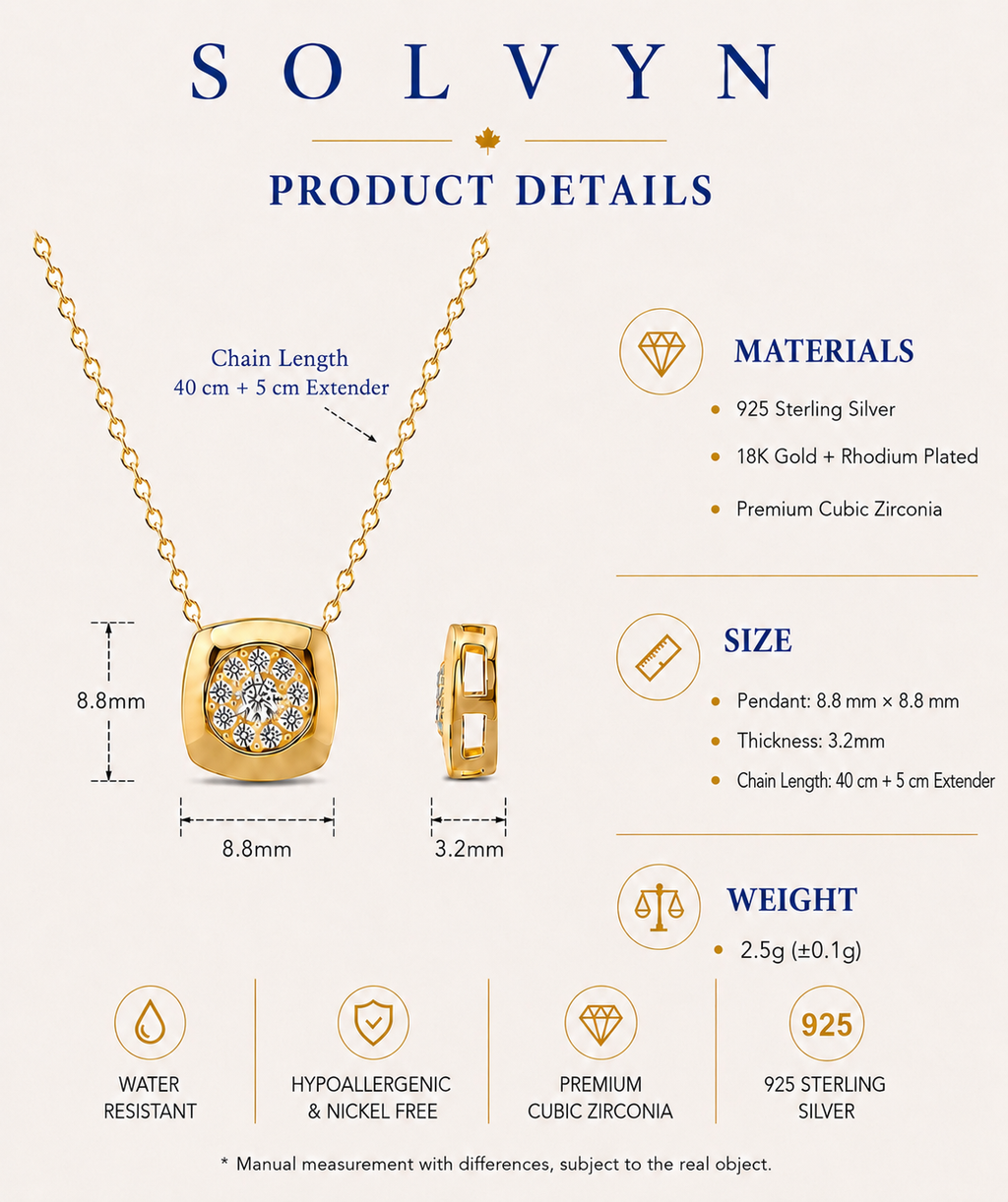 Pavé Crystal Cushion Necklace