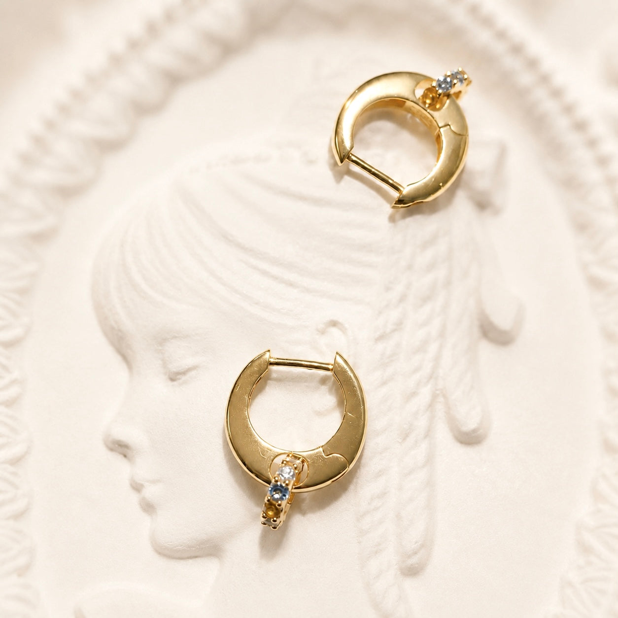 Aurora Gem Huggie Earrings