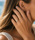 Aurora Pear Solitaire Ring