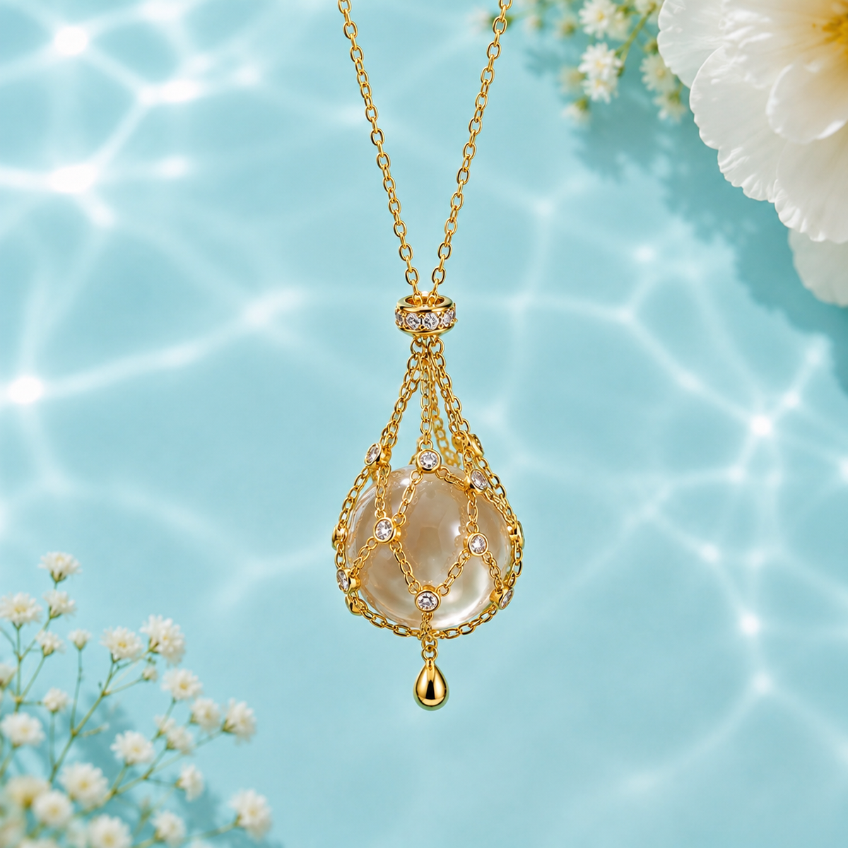 Lumière Crystal Orb Adjustable Necklace