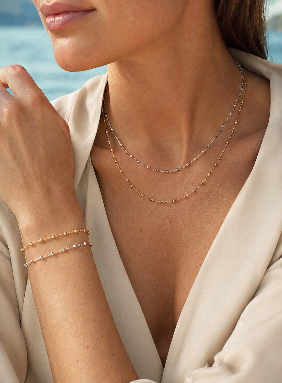 Faye Shimmer Chain Necklace
