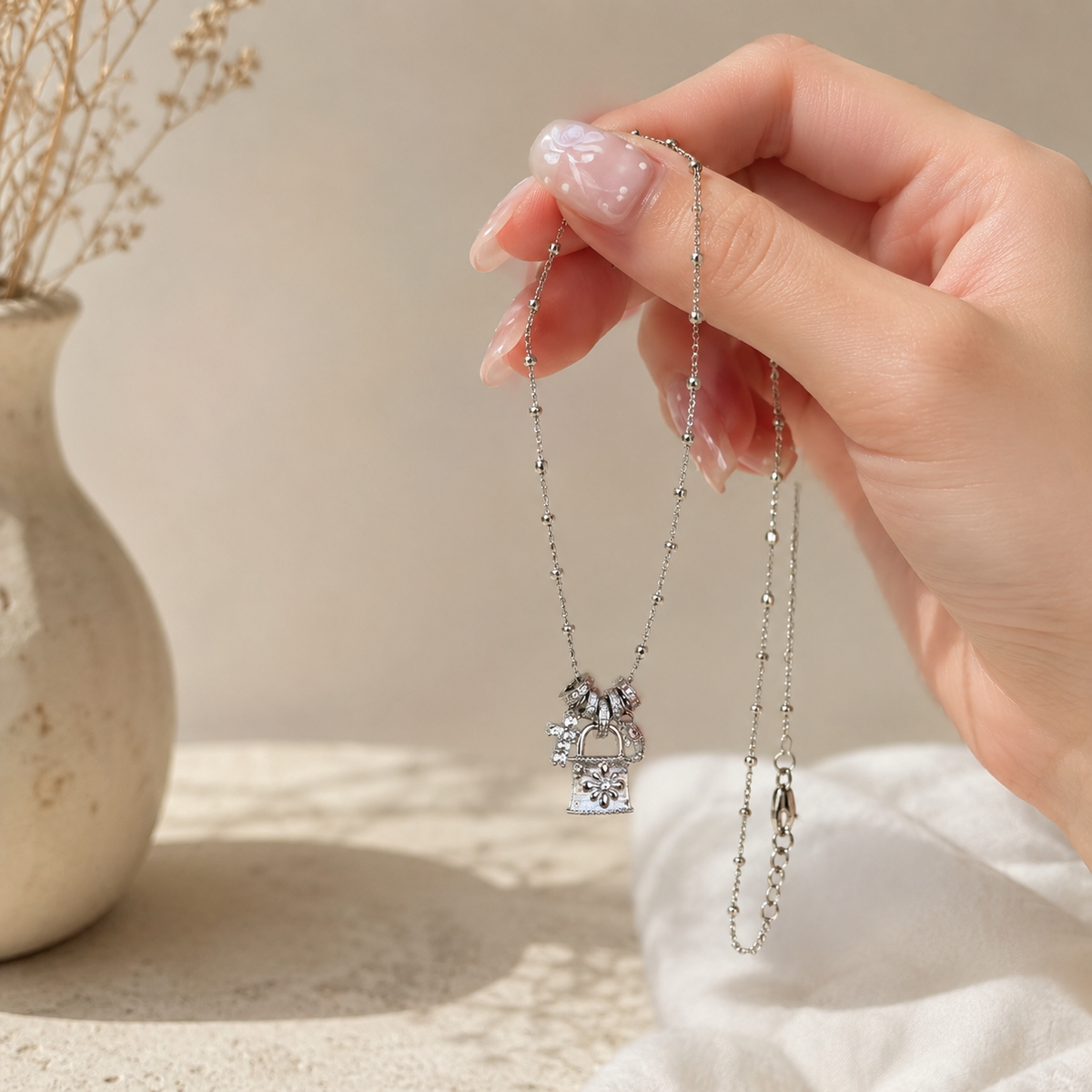 Serena Seven Charm Necklace