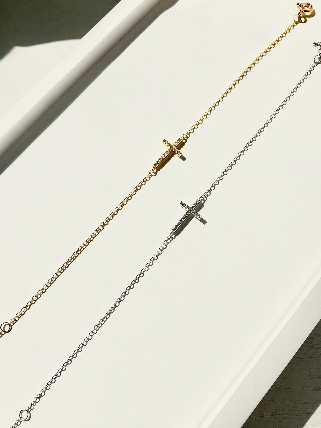 Faith Sideways Cross Bracelet