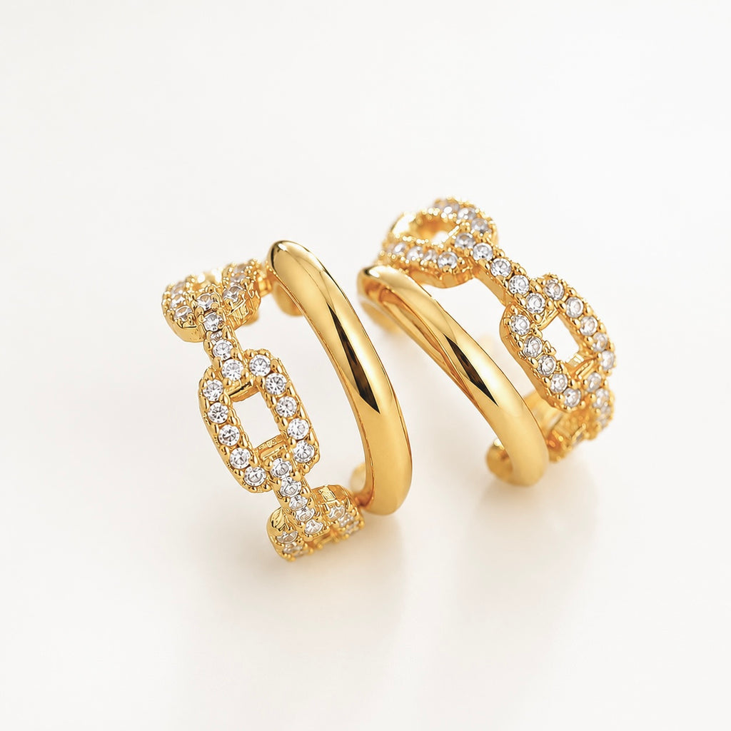 Harbor Link Huggie Earrings