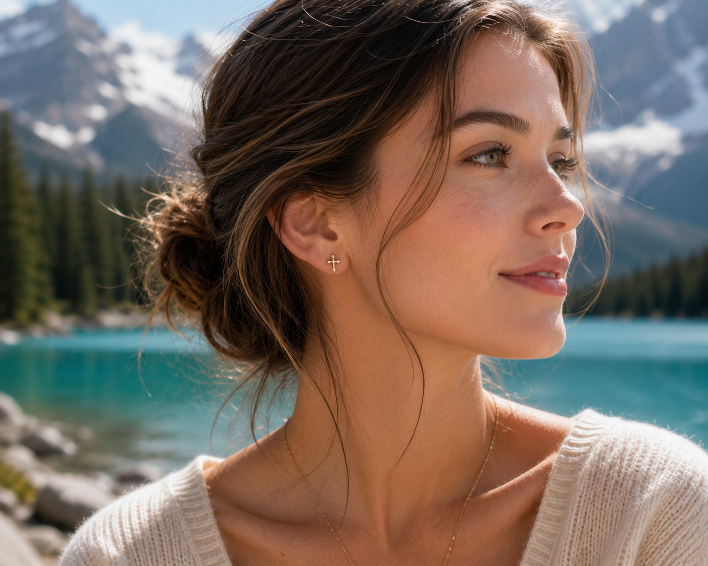 Cross Stud Earrings