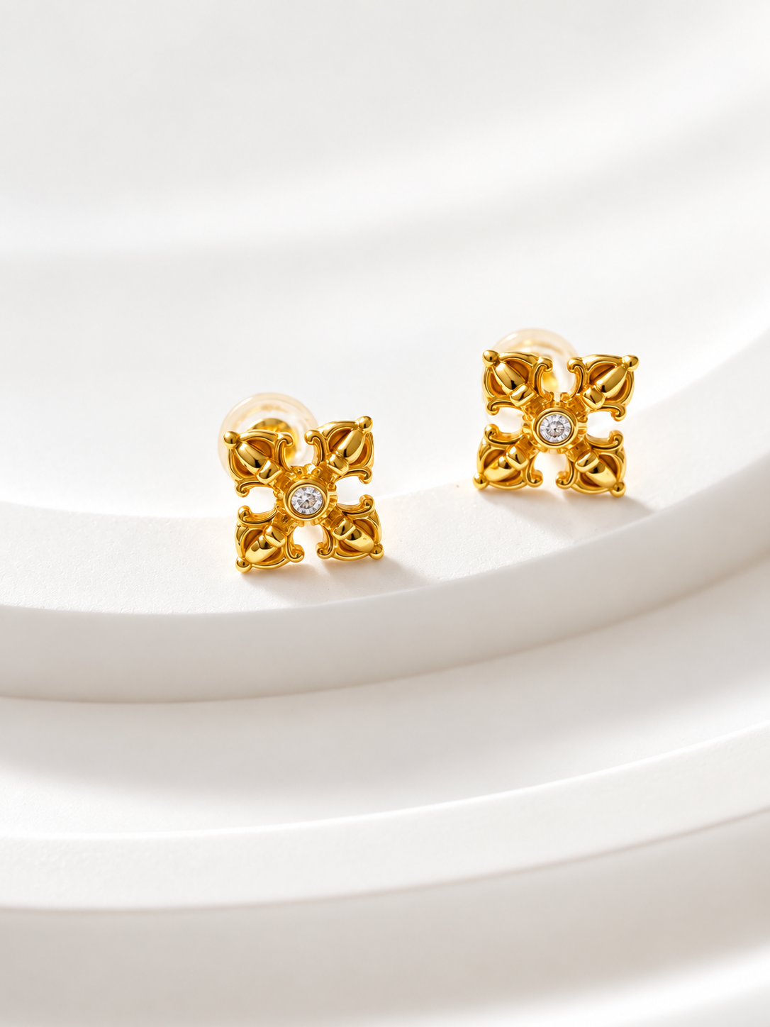 Vintage Cross Stud Earrings