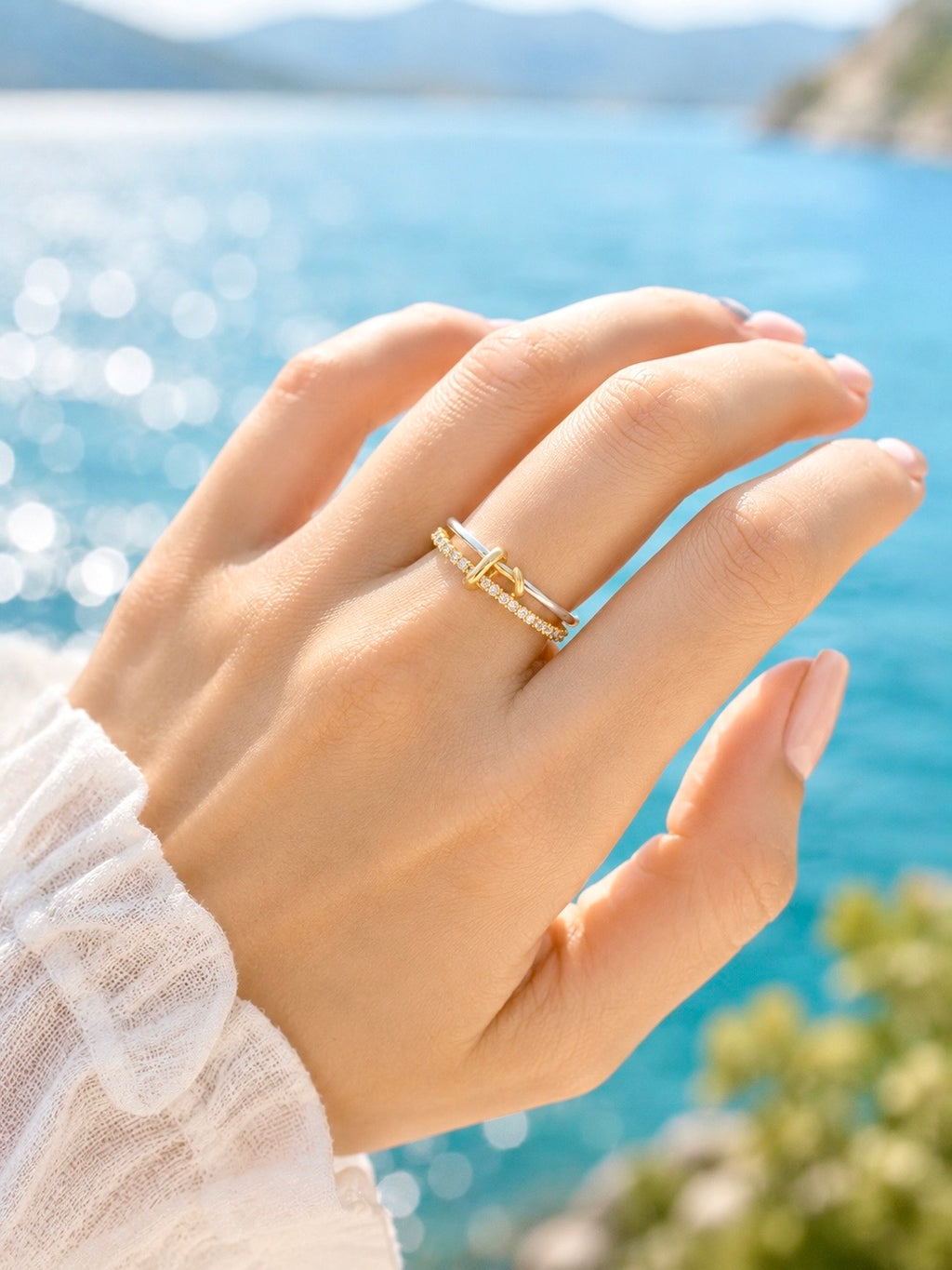 Linked Harmony Two-Tone Ring