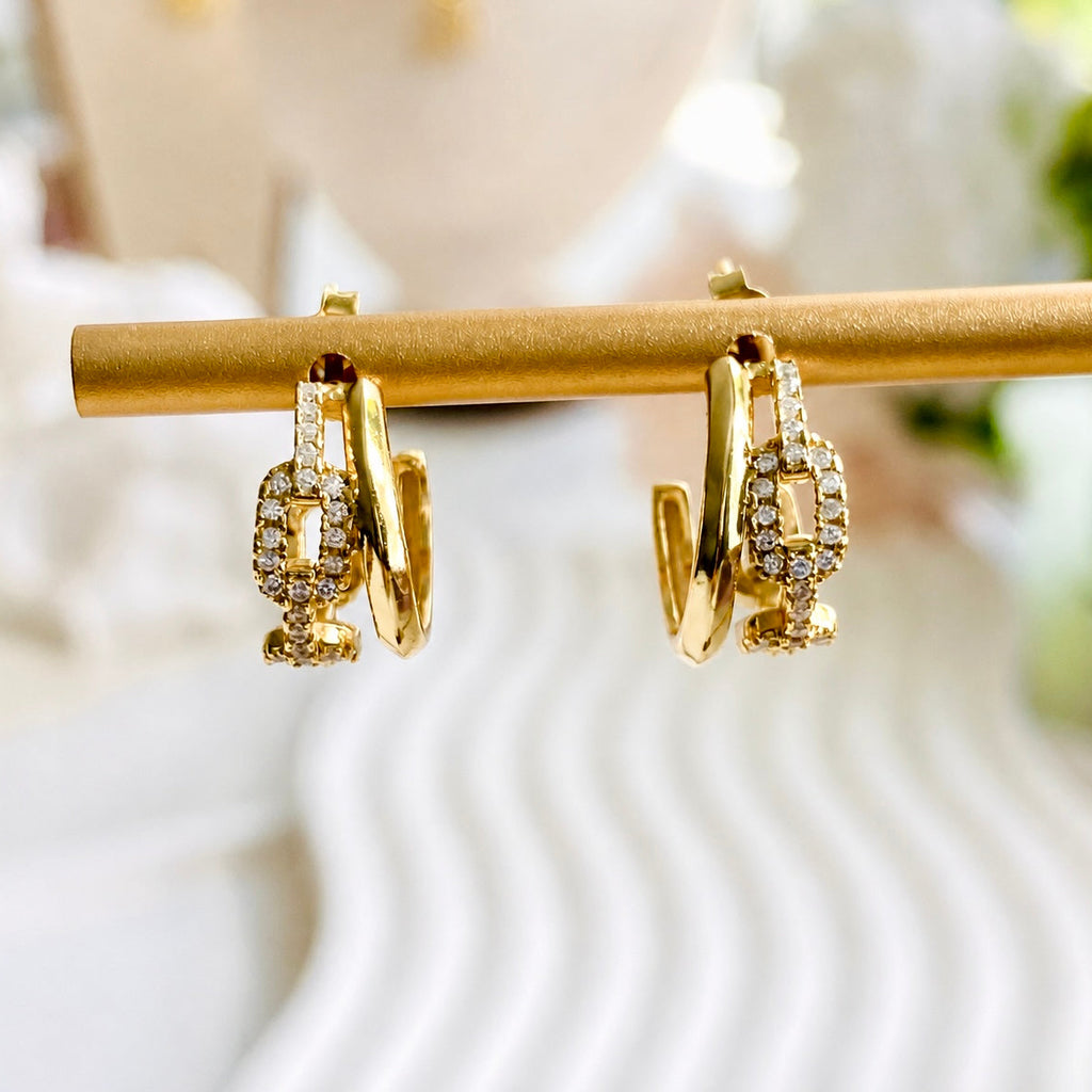 Harbor Link Huggie Earrings