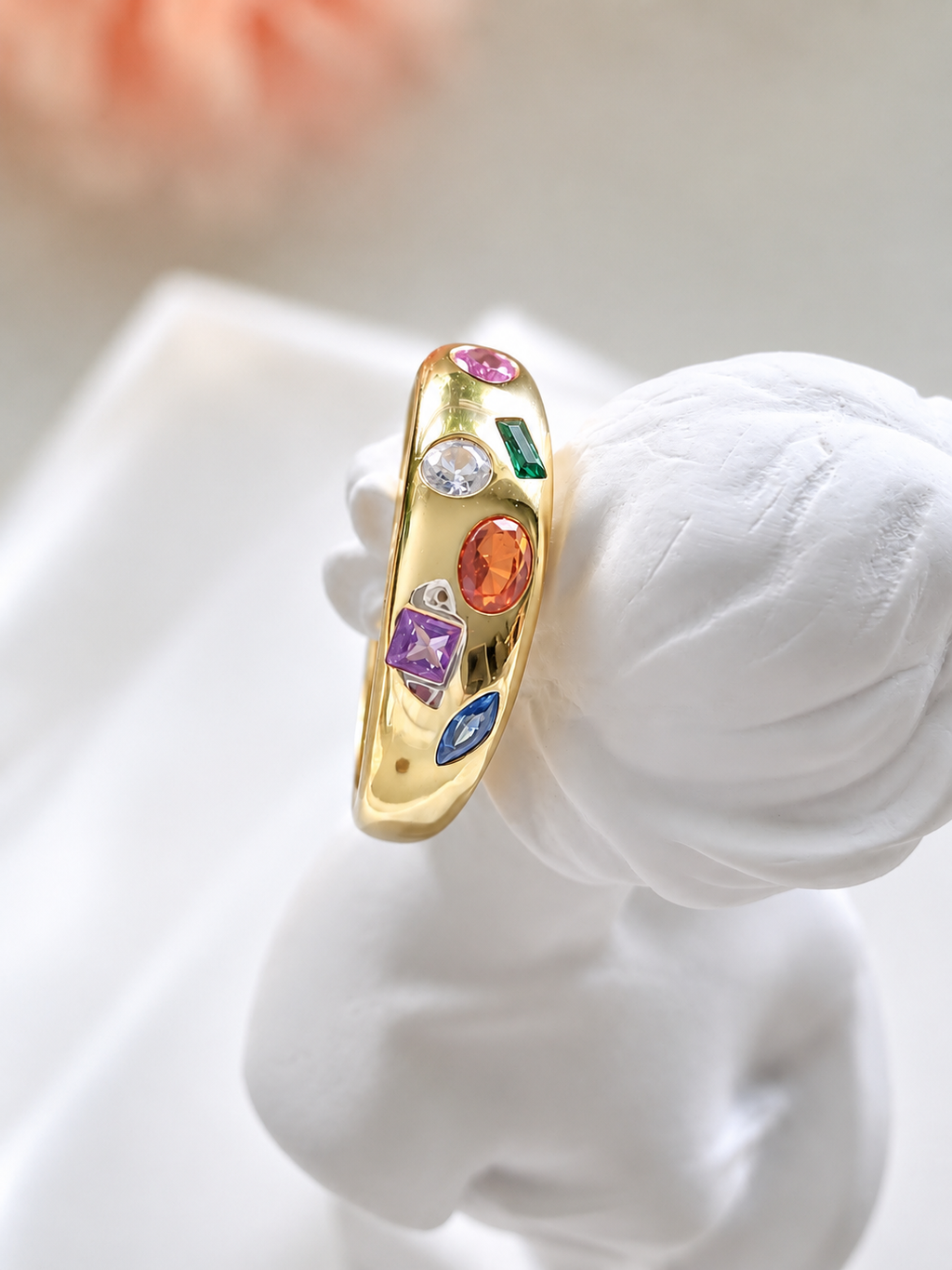 Aurora Gemstone Band Ring
