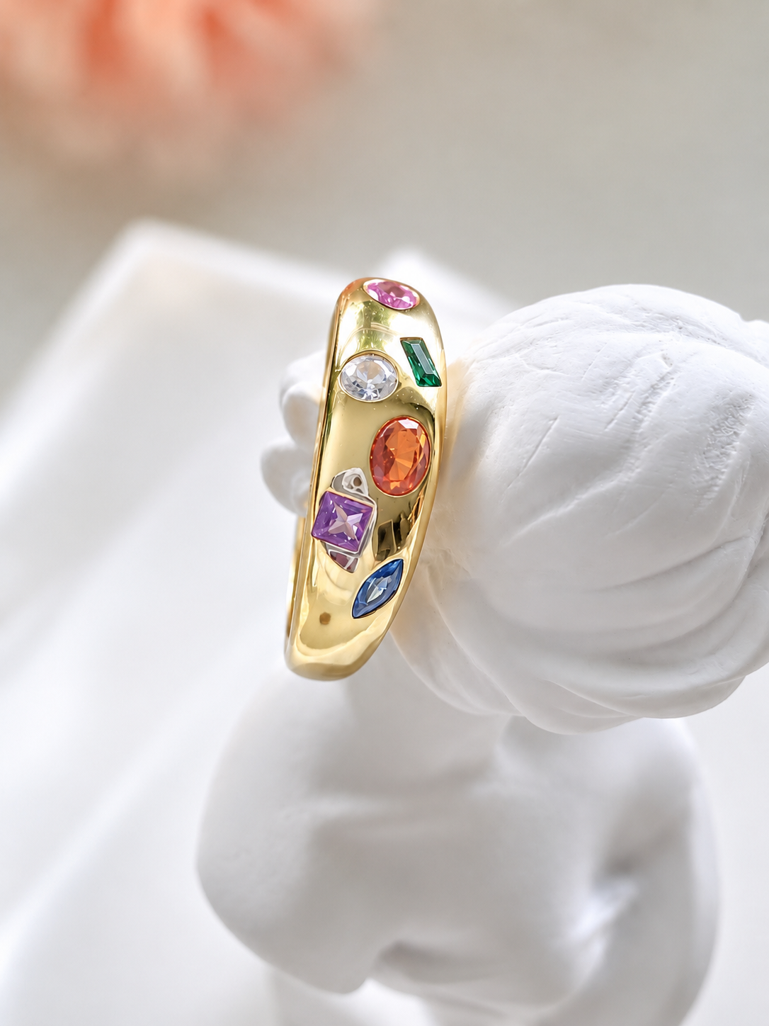 Aurora Gemstone Band Ring
