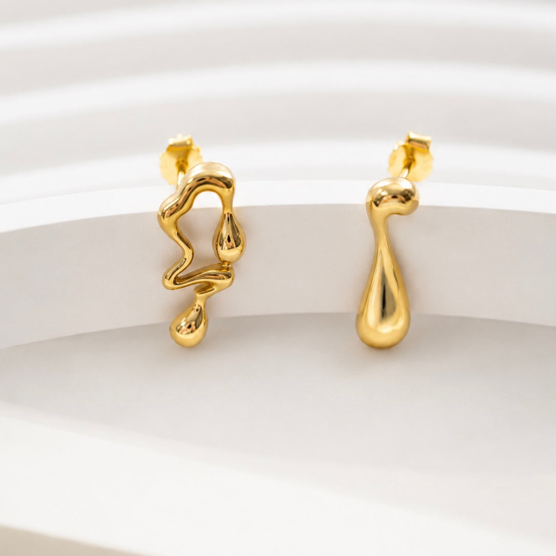 Muse Duo Asymmetrical Stud Earrings