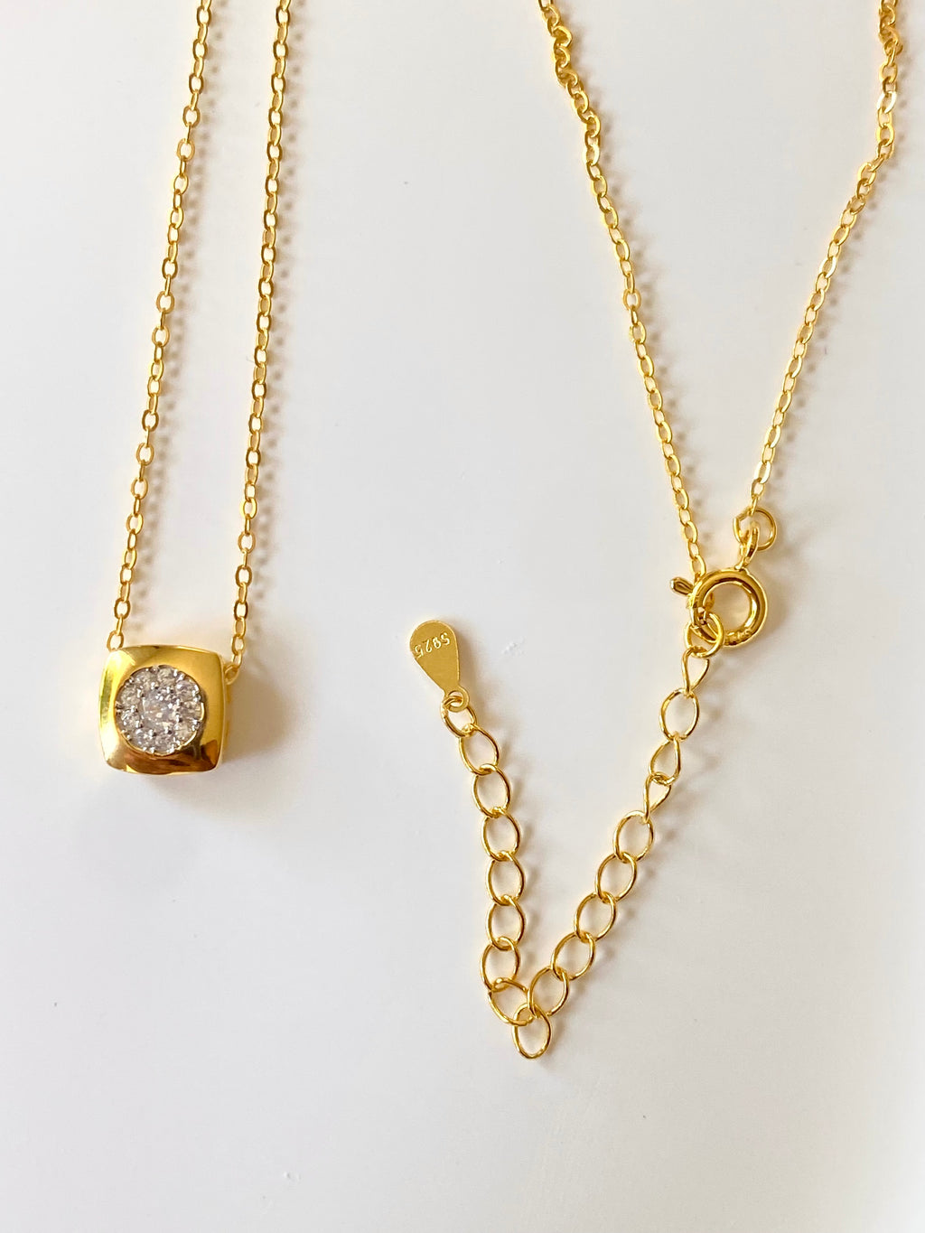 Pavé Crystal Cushion Necklace