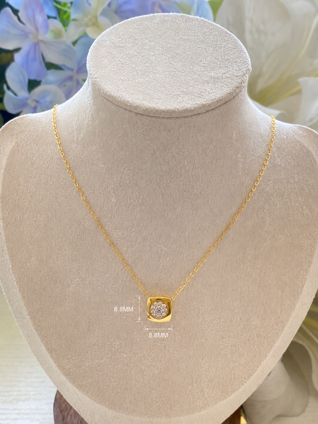 Pavé Crystal Cushion Necklace