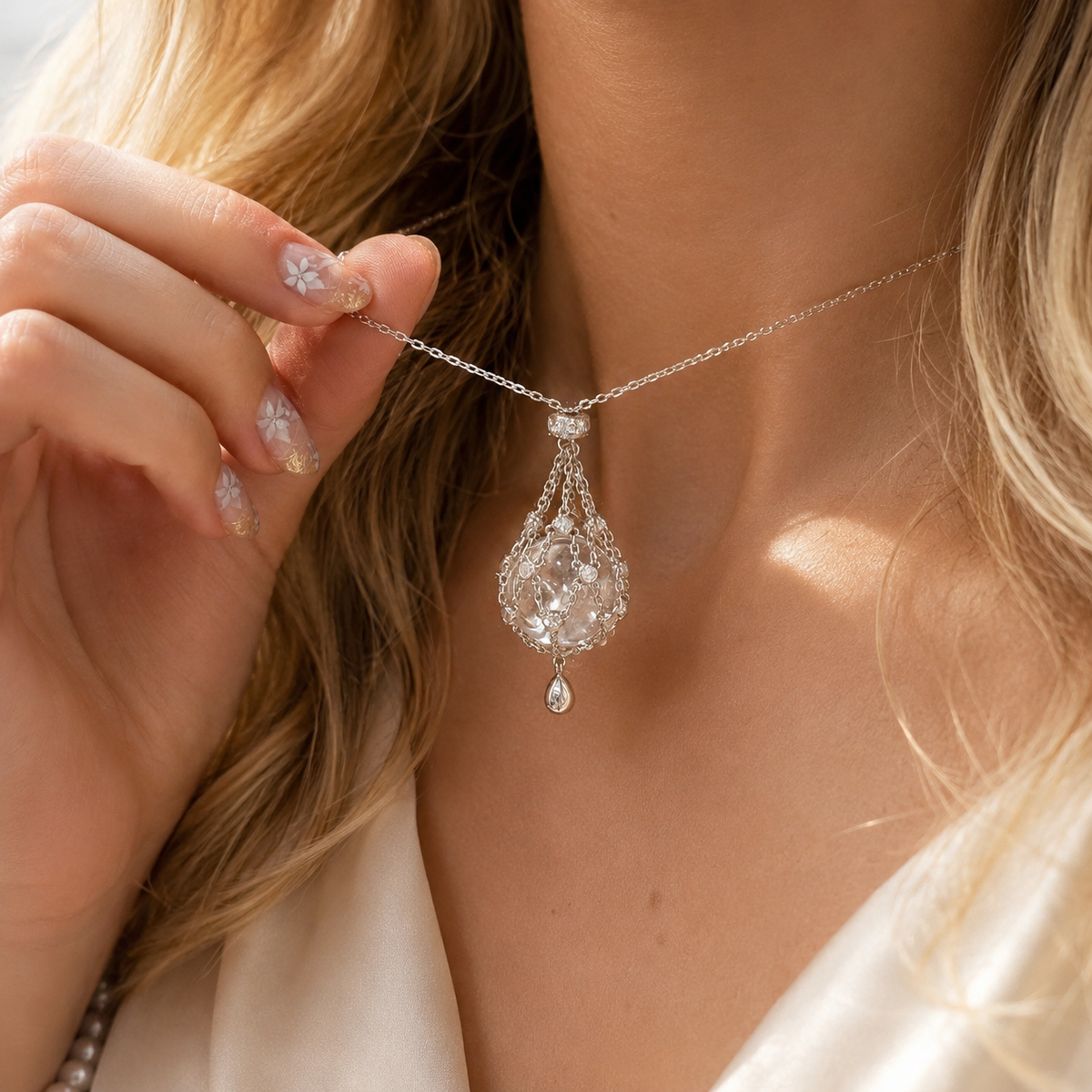 Lumière Crystal Orb Adjustable Necklace