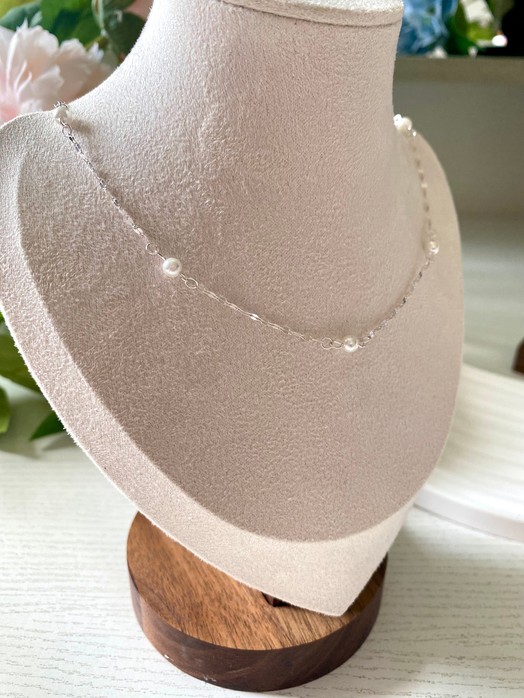 Mira Pearl Station Necklace