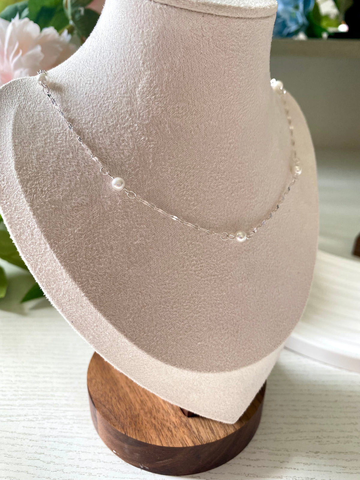 Mira Pearl Station Necklace